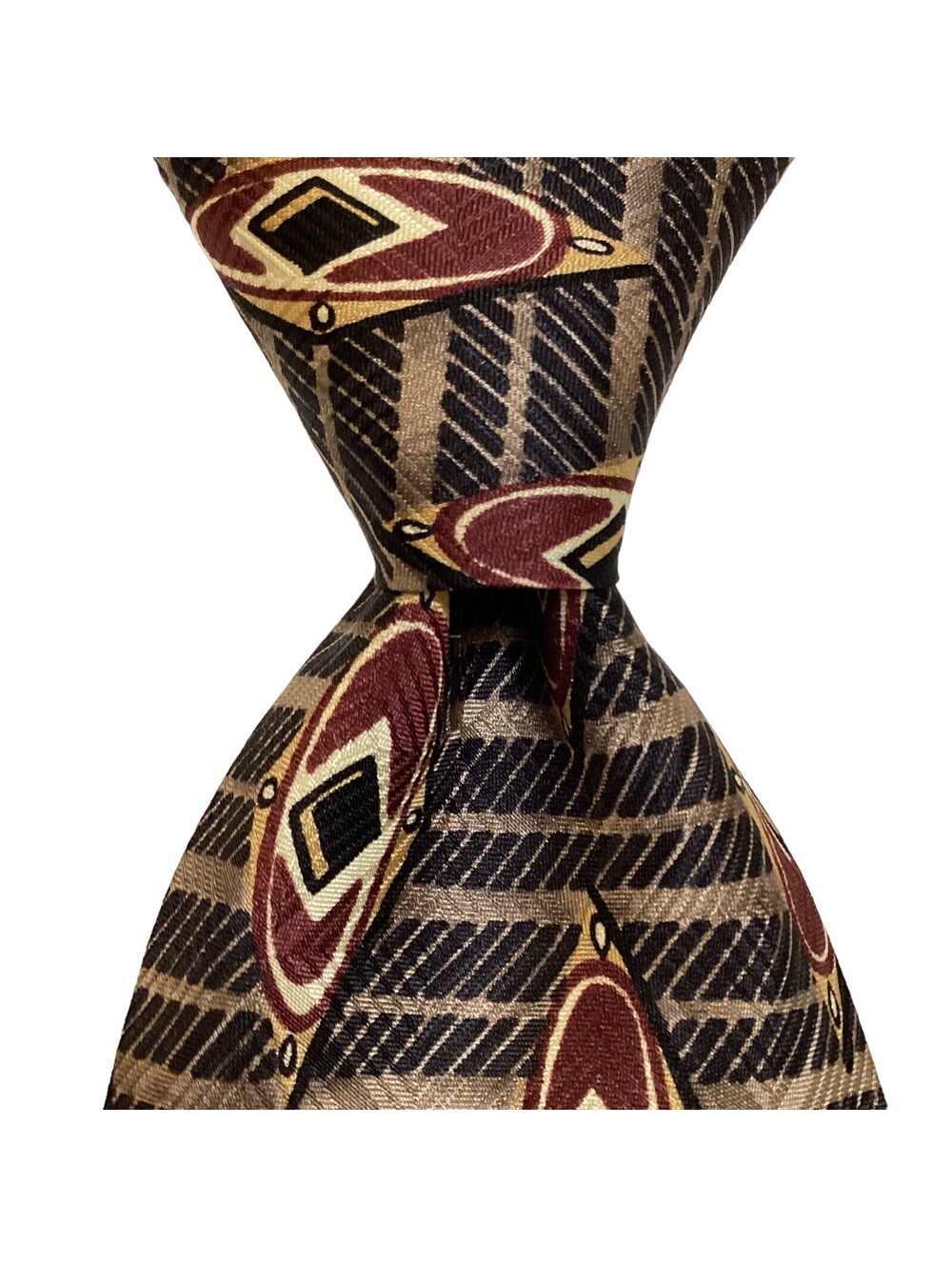 Robert Talbott Nordstrom Silk Necktie USA Designer Geometric Multi-Color EUC